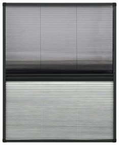 alumínium pliszé ablakszúnyogháló árnyékolóval 80 x 100 cm