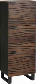 vidaXL Highboard Barna 40 x 33 x 110 cm tömör mangófa