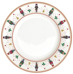 Diótörő karácsonyi porcelán lapostányér 26,5 cm - Nutcrackers