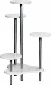 Virágágyás álló virágtartó állvány 4 virágcseréphez otthonra Dekoratív magas 72cm