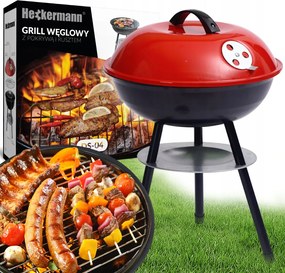 Zárható Faszenes Kerti Grill |kerek Fedéllel És Hamutartóval |robusztus