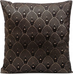 Párnahuzat Agnes 40x40 fekete art deco dekoratív glamour