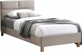 Ifjúsági ágy kárpitozott kényelmes velúr bézs 90X200 Sierra