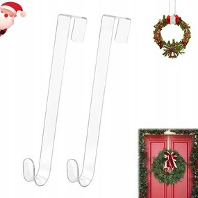 Újrafelhasználható bejárati ajtó akasztó átlátszó 31 cm 2 db