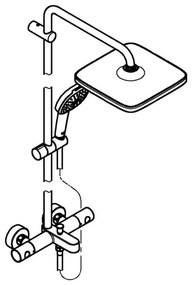 GROHE 269842431 - VITALIO COMFORT 250 zuhanyrendszer 250 × 250 mm fekete