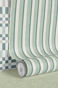 Esselle Home A La Mode Lolen zöld csíkos vlies tapéta – 100618EH
