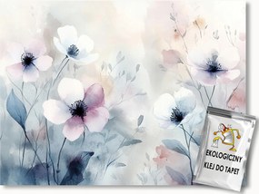 Fotótapéta Flizelina Grafika Kert Növények Pasztell Virágok 104x70,5 ragasztó