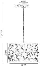 ONLI - Kábeles függőlámpa BOLLICINE 1xE27/15W/230V fehér