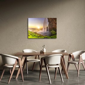 Kép - Seljalandsfoss a barlang mögül (70x50 cm)