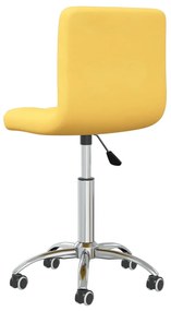 mustársárga szövetborítású forgó étkezőszék