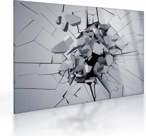 3D absztrakciós kép (üvegen) (70x50 cm)