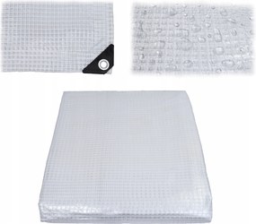 Ponyva 6x12m Vastag Átlátszó Vízálló Erősített Lepedő