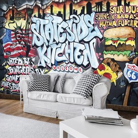 Fotótapéta - Legjobb hamburger - Graffiti (152,5x104 cm)