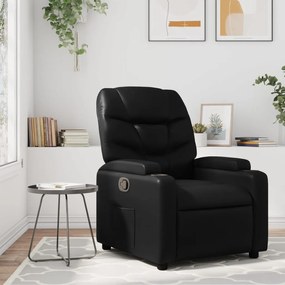 fekete műbőr relaxfotel