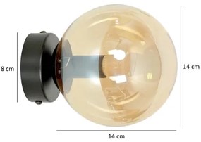 Fali lámpa ROSSI 1xE14/10W/230V fekete/bézs