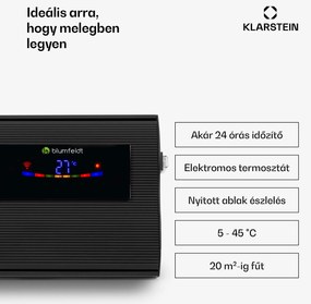 Blumfeldt Cosmic Beam Smart 24, infravörös hősugárzó, 2400 W, vezérlés applikáción keresztül, fekete