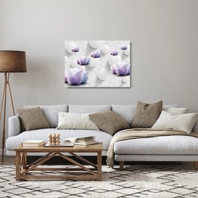 Kép virággal (üvegen) (70x50 cm)