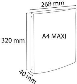 Gyűrűs könyv, 4 gyűrű, 40 mm, A4+, PP, EXACOMPTA Pop&#039;Nco, vegyes színek (EX51930E)
