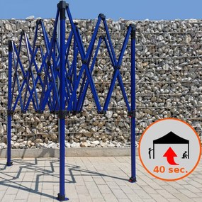 Gyorsan felállítható pavilon 2x3 m (3 fal): Acélos tartósság árusoknak - plusz 3 oldalfal - Narancssárga