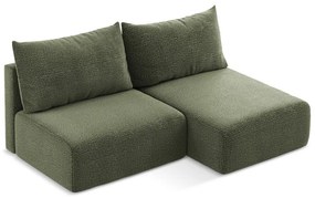 Zöld kinyitható-tárolóhelyes sarokkanapé (jobb oldali) Kalena – Makamii