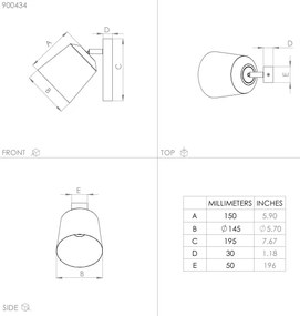 Eglo 900434 - Fali lámpa COTORRO 1xE27/25W/230V