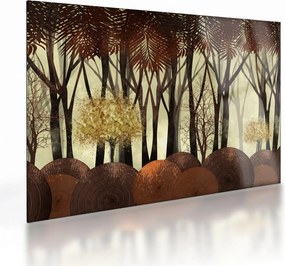 Üveg kép - Dekoratív erdő (70x50 cm)