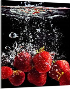 Üveg Vágódeszka 40x52 Eper a Konyhába