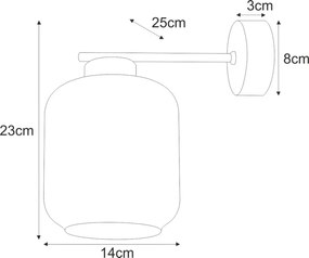 KAJA K-5513 IGA Fekete Színű Fali Lámpa 1xE27 15W IP20