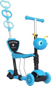 HOMCOM 3 az 1-ben Roller 18 hónapos kortól – Háromkerekű roller levehető üléssel, állítható kormánnyal – Kék | Aosom