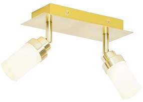 Modern fürdőszoba spotlámpa sárgaréz 2-lámpás IP44 - Japie