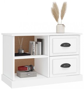 fehér szerelt fa TV-szekrény 73 x 35,5 x 47,5 cm
