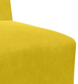 sárga bársony kanapéfotel 55 cm