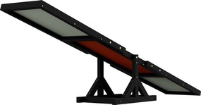 PawHut Kutya Agilitási Kereszt - Kutya Kereszt - Kutya Képzőeszköz - Előolajozott Fából Készült Csúszásmentes Bitumenes Filcszerű Anyag Szürke Fekete