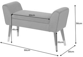 Design ülőpad Dafina 90 cm bézs bársony