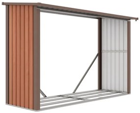G21 WOH 335 tüzifa tároló - 242 x 89 cm, barna