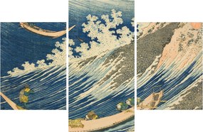 Kép - Katsushika Hokusai, Fishing Boats at Choshi in Shimosa (Soshu Choshi) , reprodukciók (90x60 cm)