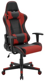 SILVERSTONE Irodai szék, fekete/piros