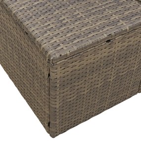 2-személyes Kert Kanapé Párnákkal Szürke Poli Rattan