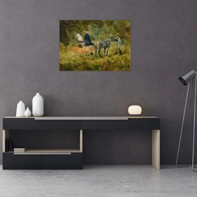 Üveg kép - Henri de Toulouse-Lautrec, The Trap, reprodukciók (70x50 cm)