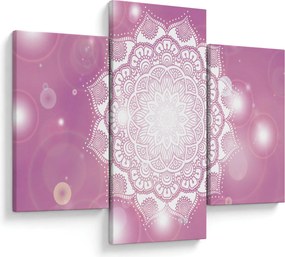 Egy mandala képe rózsaszín háttérrel (90x60 cm)