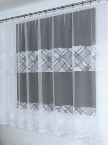 Mg Függöny jacquard 768/4 Fehér 200X180 got szalaggal M