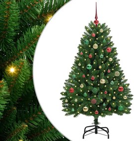 vidaXL Mű karácsonyfa 150 LED-del Zöld 150 cm PVC és fém