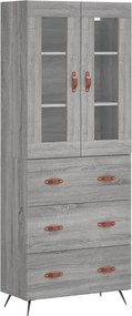 vidaXL szürke sonoma szerelt fa magasszekrény 69,5 x 34 x 180 cm
