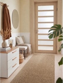 Világosbarna mosható futószőnyeg 80x240 cm Rocco Caramel – Elle Decoration