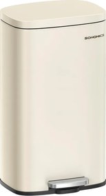 Konyhai szemetes, 30 literes, pedálos, fedeles, homokbézs