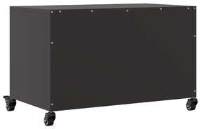 fekete acél TV-szekrény 68 x 39 x 43,5 cm