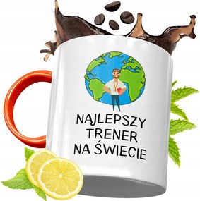 Narancssárga Bögre Edzőnek Ajándék fényképes nyomattal