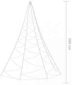 fémhorgos fali fa 720 színes LED-del 5 m