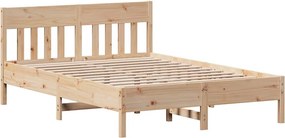 vidaXL tömör fenyőfa ágykeret ágy matrac nélkül 120 x 200 cm