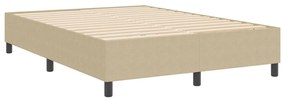 Boxspring Ágy Világosszürke Zöld 140x200 cm Pamut Szövet